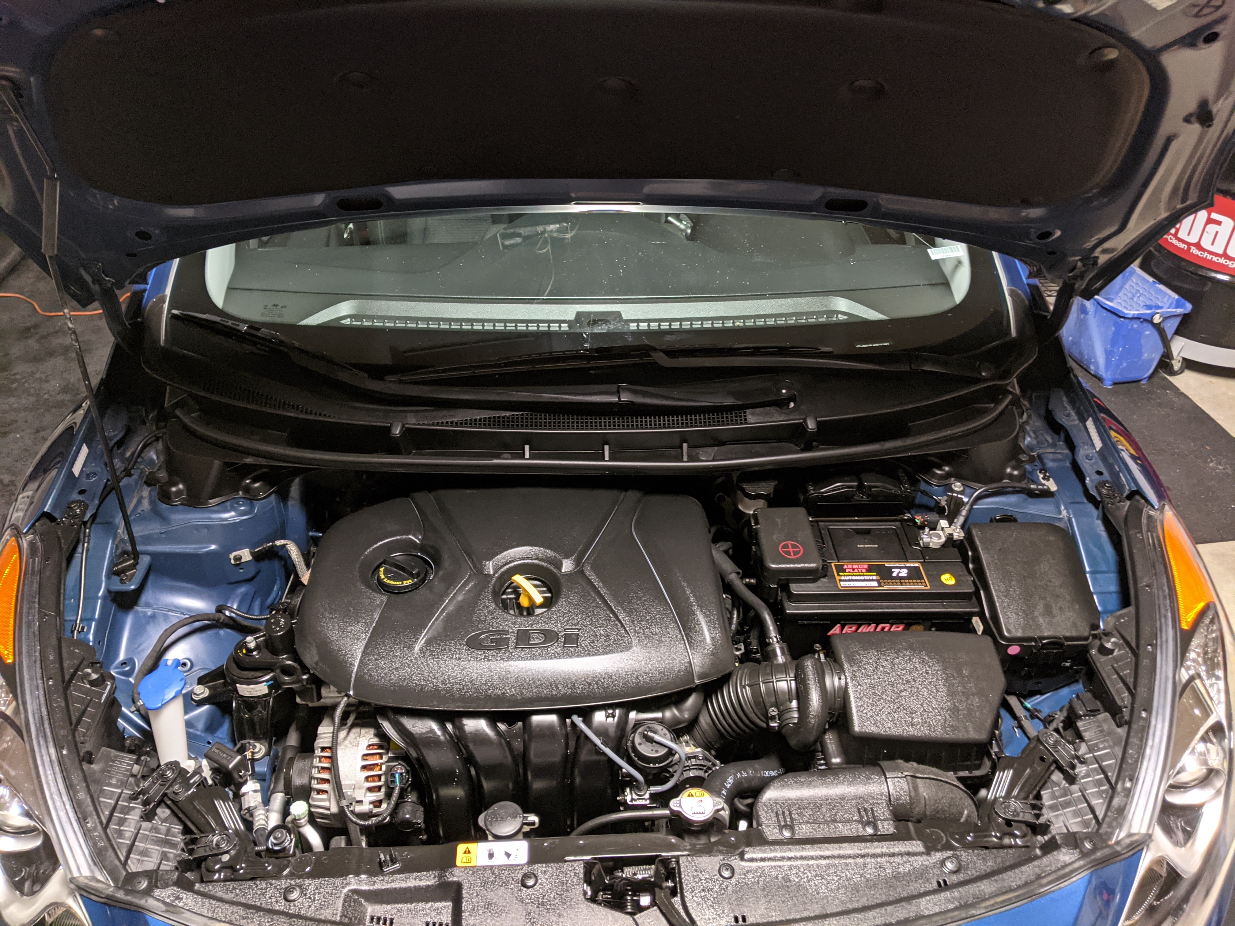 Same historical engine bay after cleaning